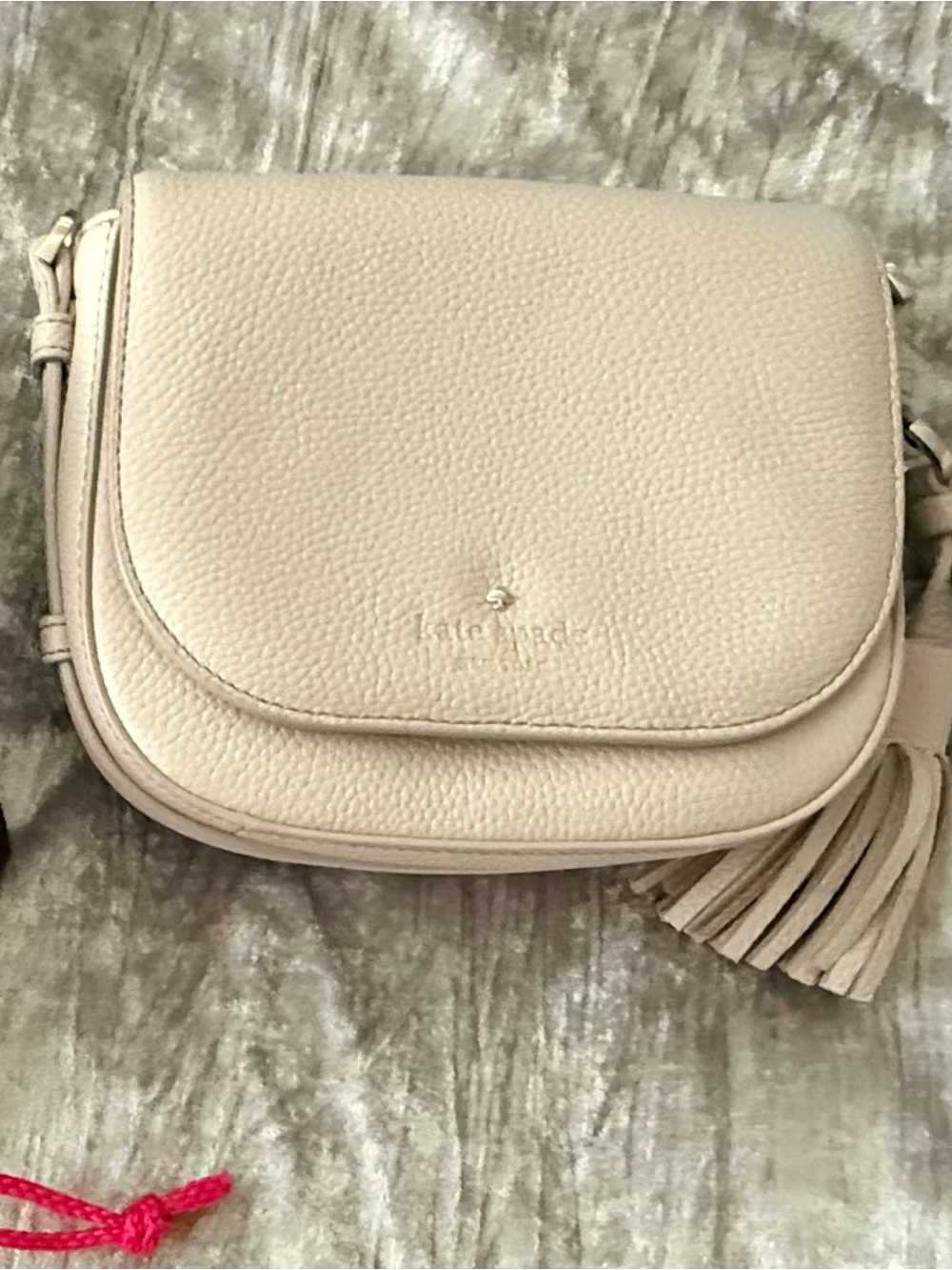 kate spade Cream Pebbled Leather Crossbody Bag